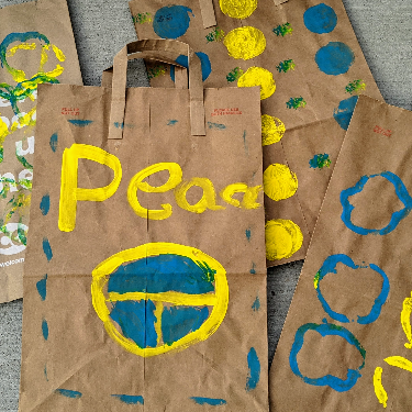 shopping bags kids decorated